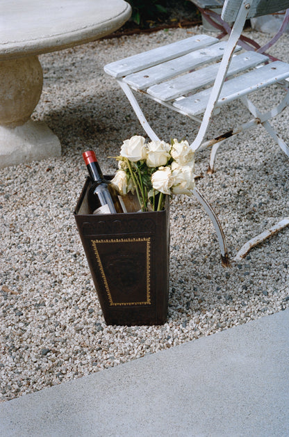 Florentine Wastebasket - Marrone